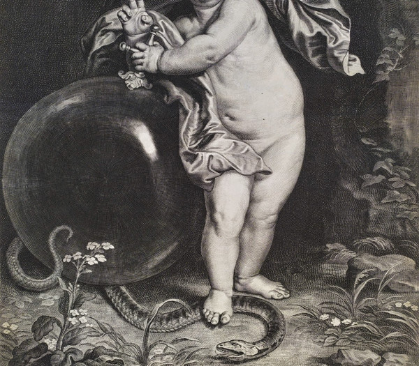 Incisione 17° Cristo secondo Van Dyck