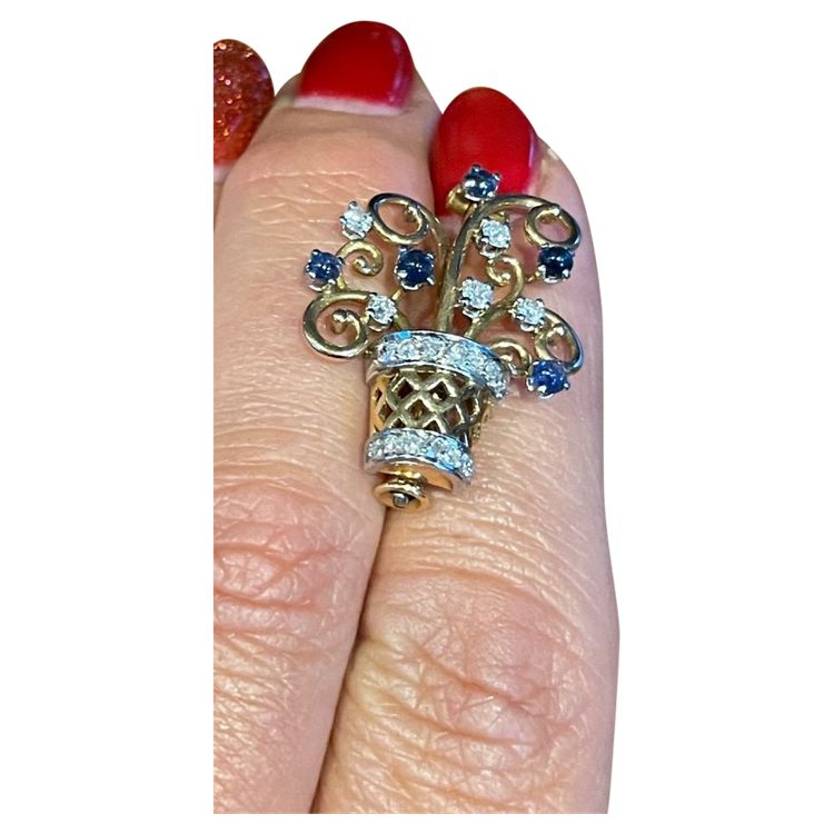 Bouquet Fleuris Brillants&saphirs