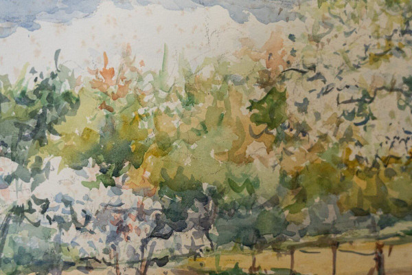 Aquarelle par Robert Lange Le Printemps XXe