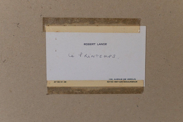 Aquarelle par Robert Lange Le Printemps XXe