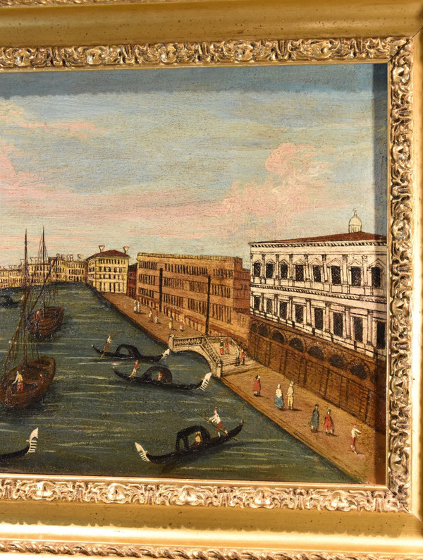 Peintre Védutiste Du 18e Siècle, Vue De Venise Avec Le Grand Canal