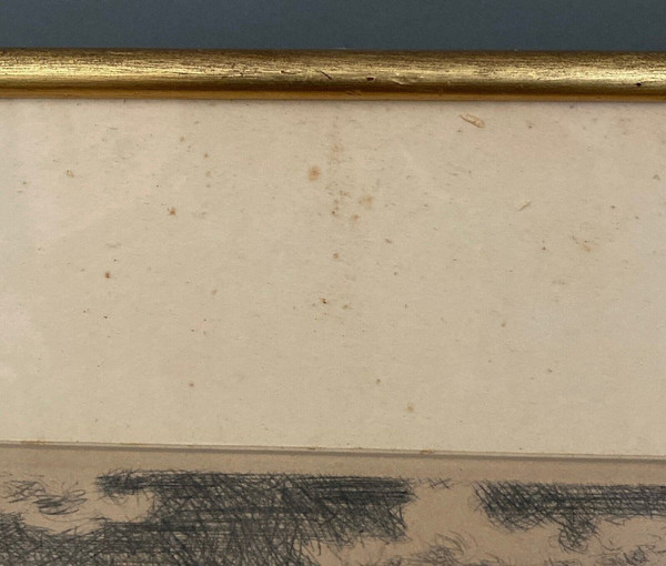 Lithografie Jacques Boullaire 4/60 bretonische Küste Chausey-Inseln Boote