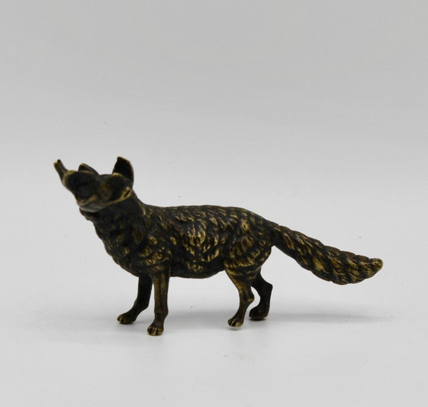 Small Bronze The Fox and the Duck End of the 19th Century