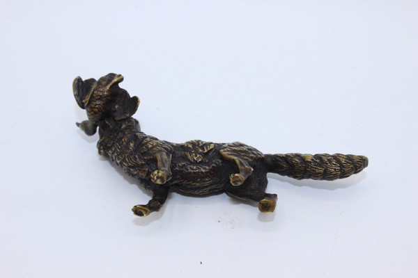 Small Bronze The Fox and the Duck End of the 19th Century