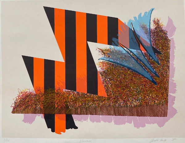 Lithographie composition moderne Unitled par Joseph Hanly Hanley 1980