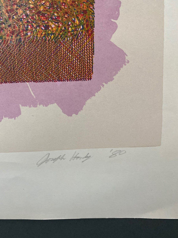 Lithographie composition moderne Unitled par Joseph Hanly Hanley 1980