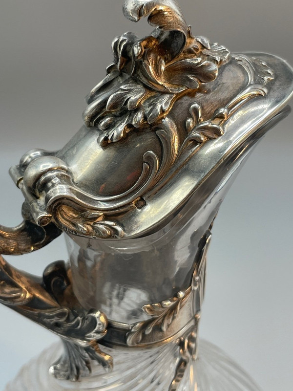 Aiguière Française De Style Louis XV In Solid Silver