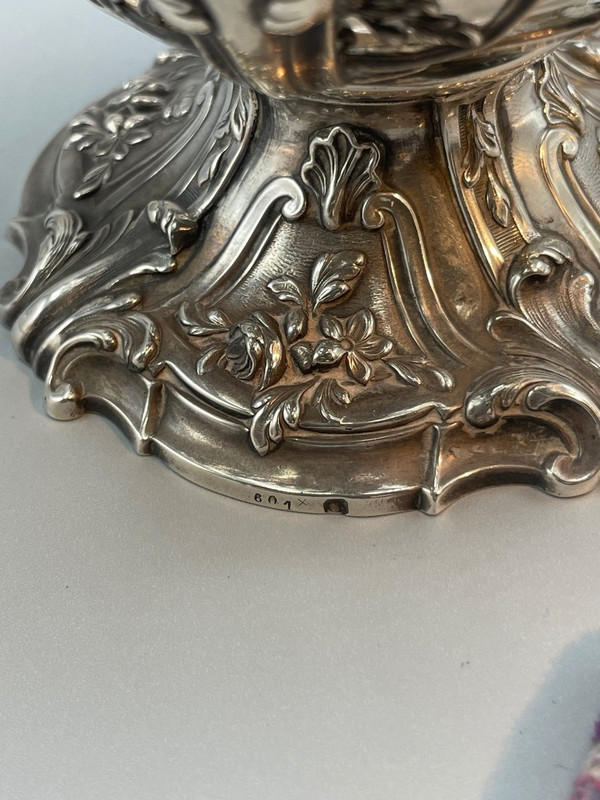 Aiguière Française De Style Louis XV In Solid Silver