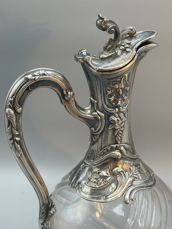 Louis XV Style Solid Silver Ewer Goldsmith Ravinet&companie