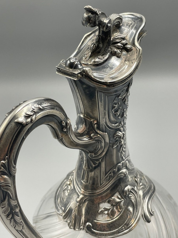 Louis XV Style Solid Silver Ewer Goldsmith Ravinet&companie