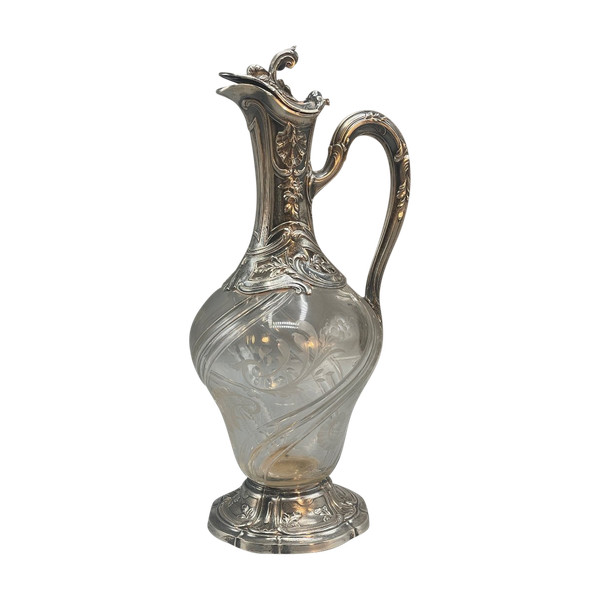 Louis XV Style Solid Silver Ewer Goldsmith Ravinet&companie