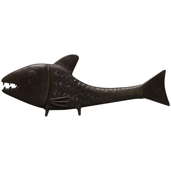 Carpe en bronze du Japon début XXe patine chocolatée
