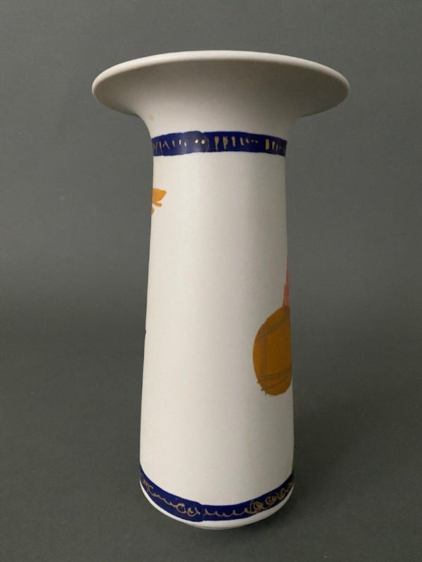 Vaso Gilbert Portanier Rosenthal Alta Mira, disegno astratto, ceramica del XX secolo