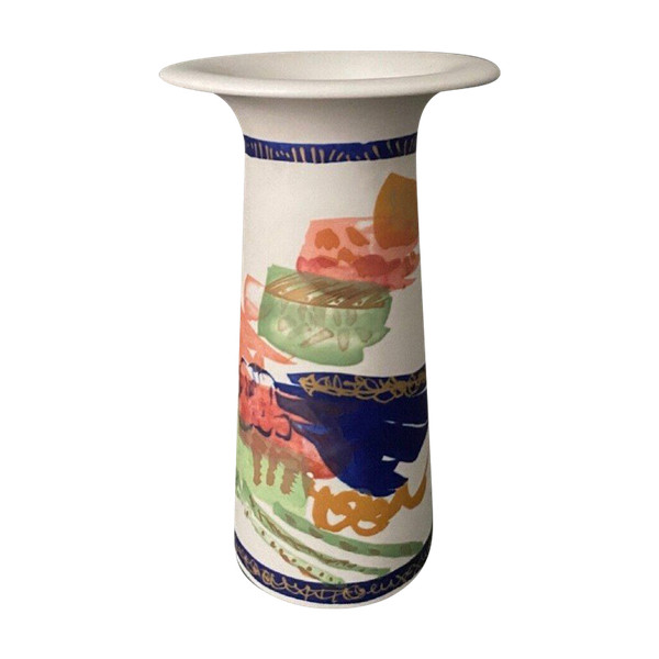 Vaso Gilbert Portanier Rosenthal Alta Mira, disegno astratto, ceramica del XX secolo