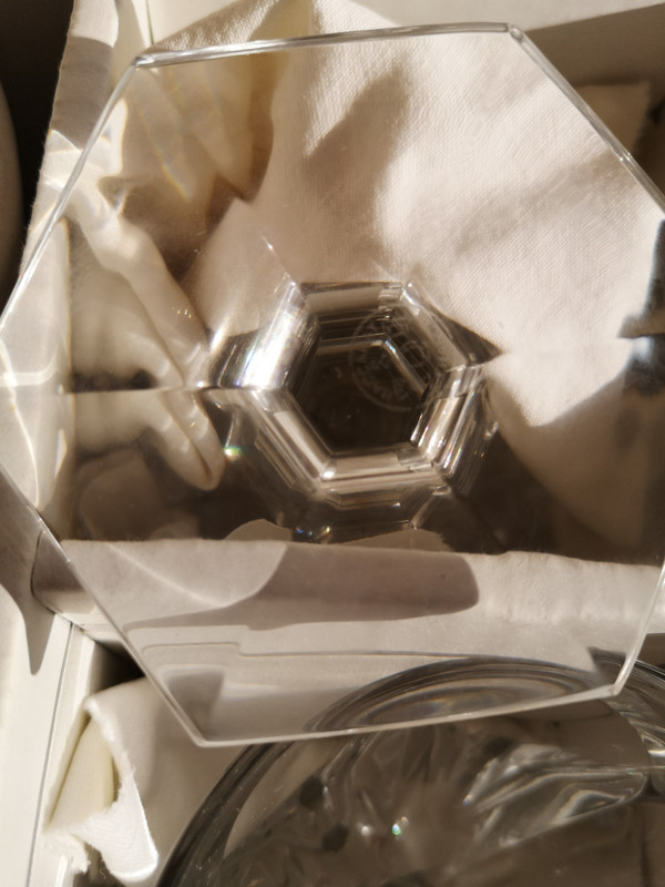 6 Harcourt crystal wine glasses signed BACCARAT in their box from the early 60s (advertisement no. 1)