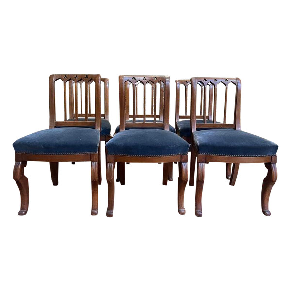 Set of 6 Restoration period chairs