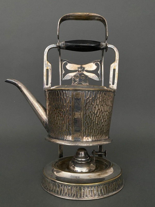 Silver plated samovar 1900 Art Nouveau Arts and Crafts GBN 20th century