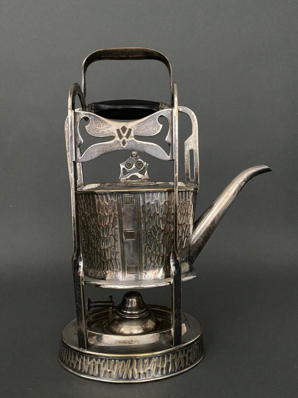 Silver plated samovar 1900 Art Nouveau Arts and Crafts GBN 20th century