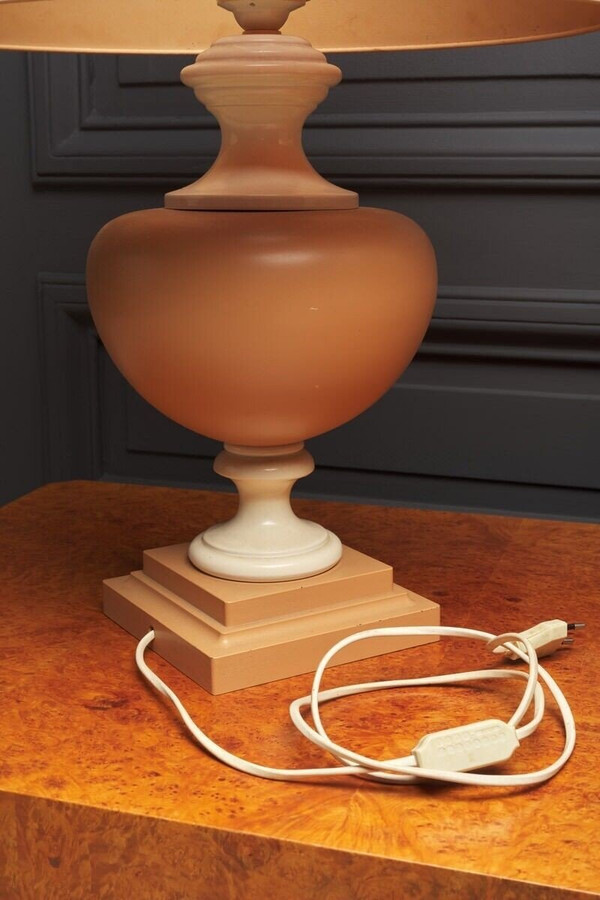 Coppia di lampade Tertre 1980 in resina con doppia patina