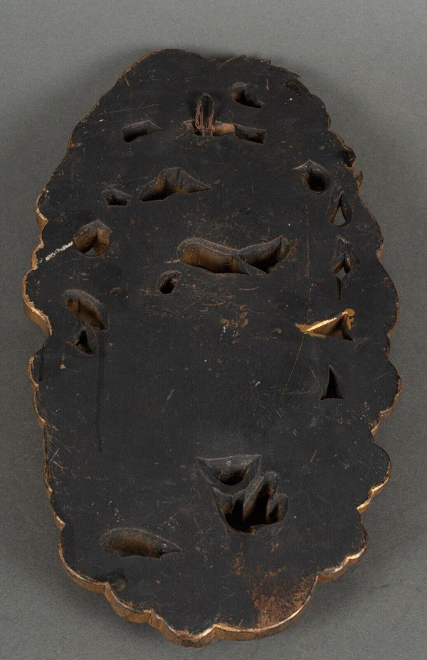 Geschnitztes vergoldetes Holzpaneel mit Drachendekor China Indochina XIX.