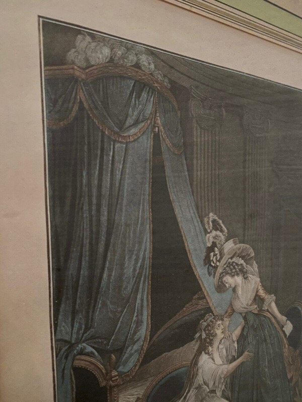 Engraving l'Indiscrétion Romantique Nicolas Lavreince Janinet