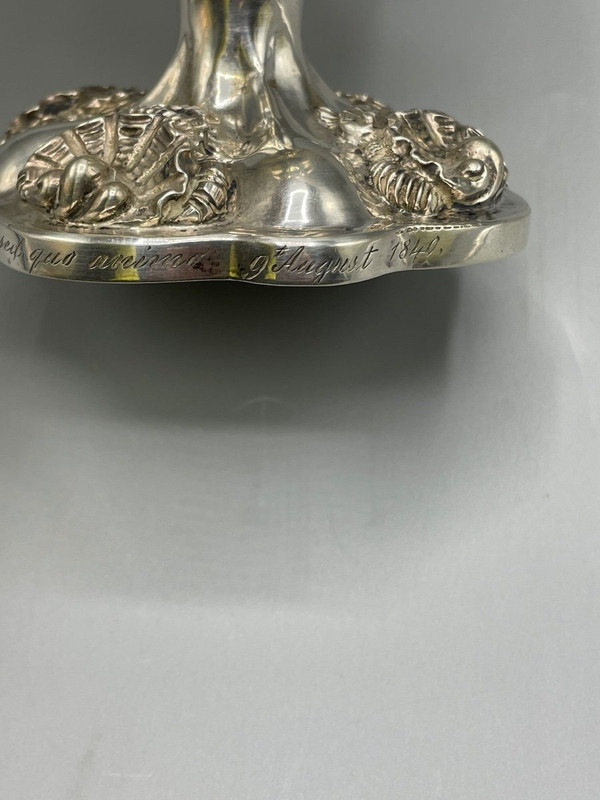 Austrian Louis XV Style Silver Vase Ma