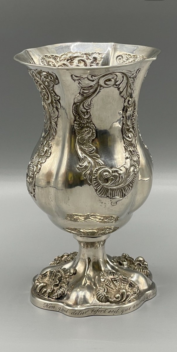 Austrian Louis XV Style Silver Vase Ma