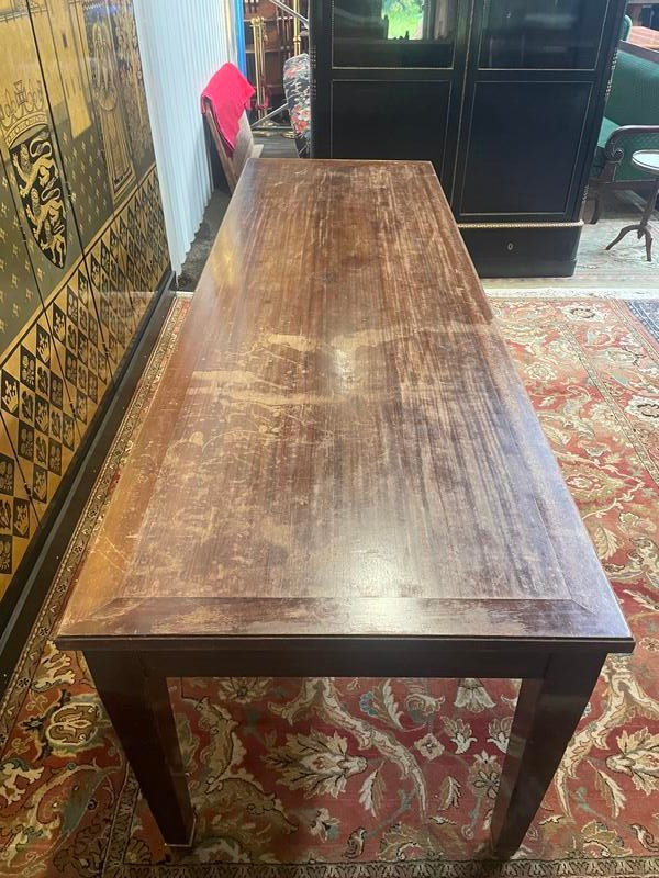 Table de ferme en acajou massif style Directoire 