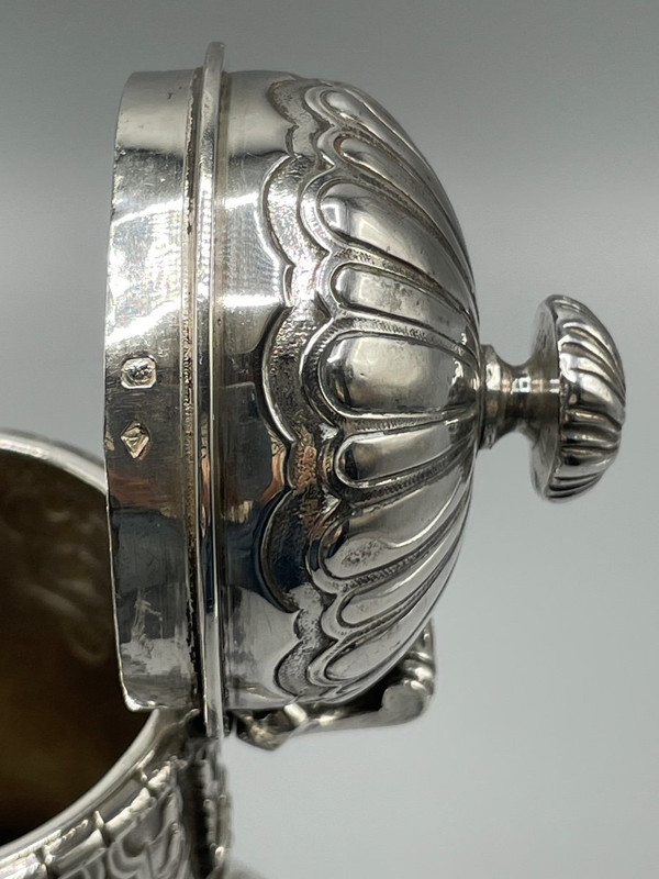 Französischer Schokoladenhersteller, Mascarons-Dekor aus Sterlingsilber, Goldschmied Léon Lapar