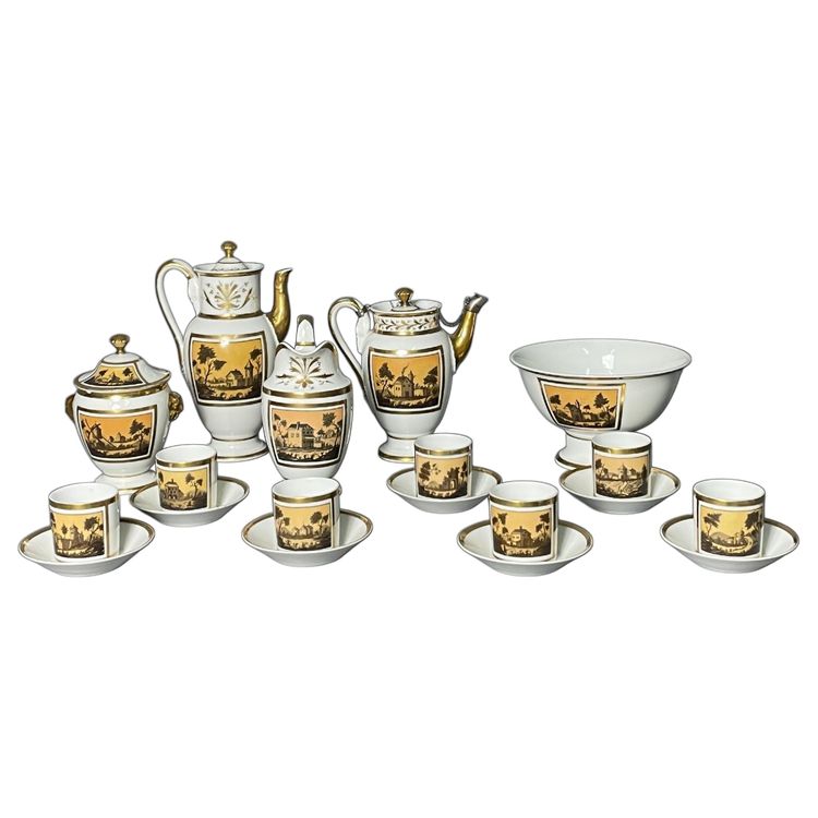 Empire Period Porcelain Coffee Service