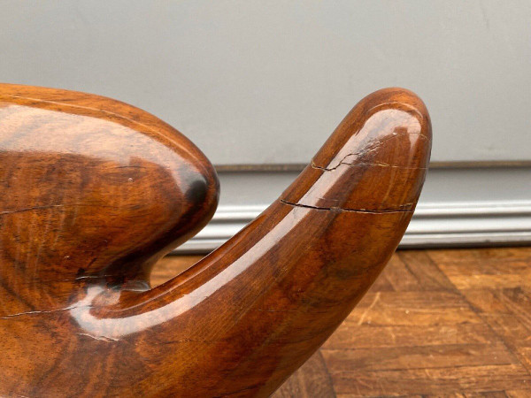 Sculpture en bois forme libre moderniste 1960