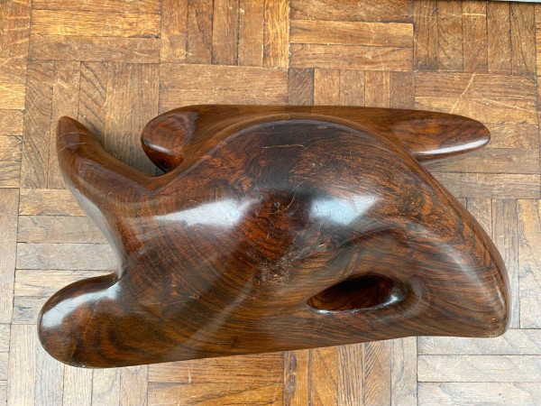 Sculpture en bois forme libre moderniste 1960