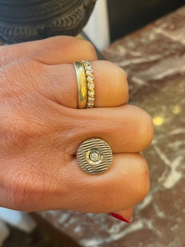 Gioielli, coppia di gemelli in oro bianco 18kt brillante