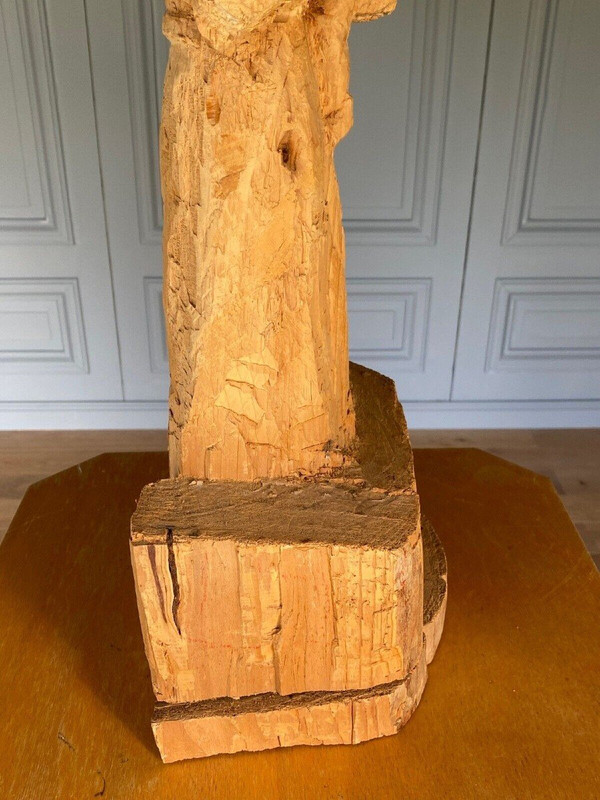 Madonna mit Kind holzgeschnitzt 1960 Künstleratelier XX.