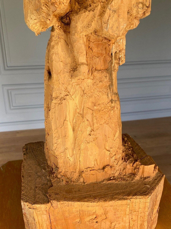Madonna mit Kind holzgeschnitzt 1960 Künstleratelier XX.