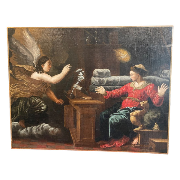 Öl Auf Leinwand "Die Verkündigung".