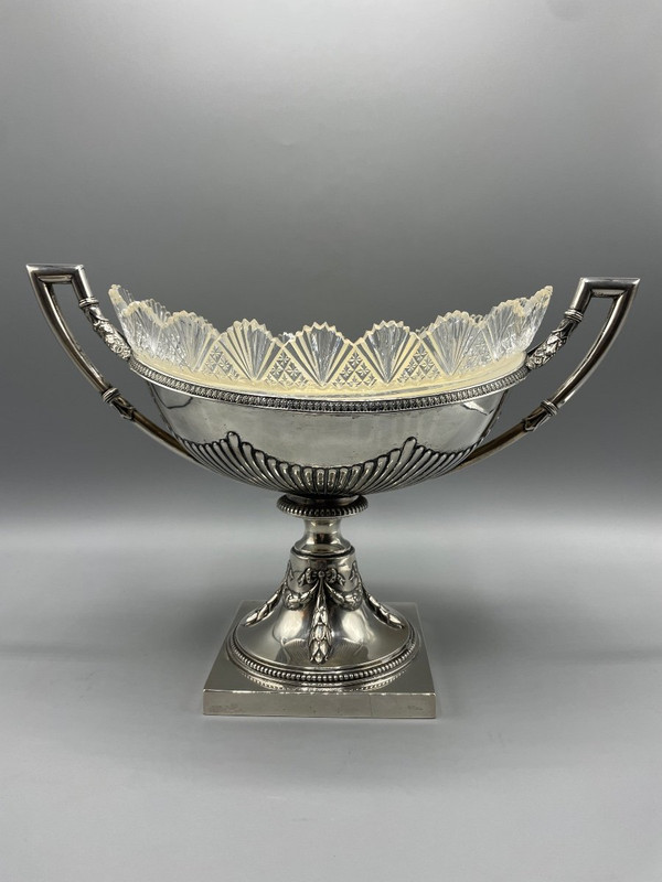 Sterling Silver And Crystal Table Centerpieces