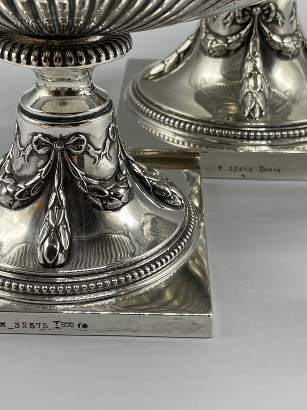 Sterling Silver And Crystal Table Centerpieces
