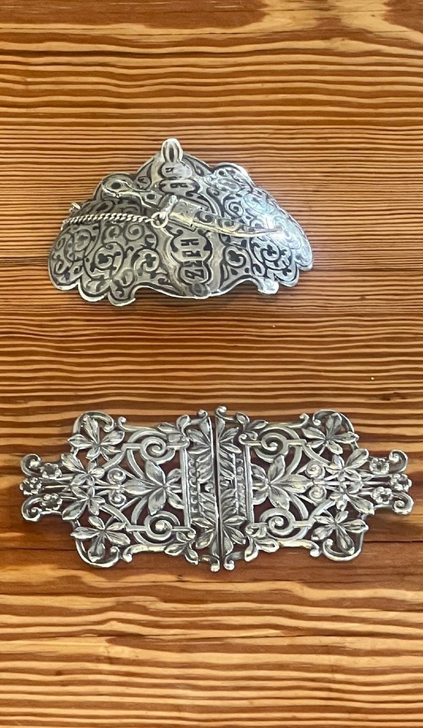 Boucles De Ceinture En Argent Massif