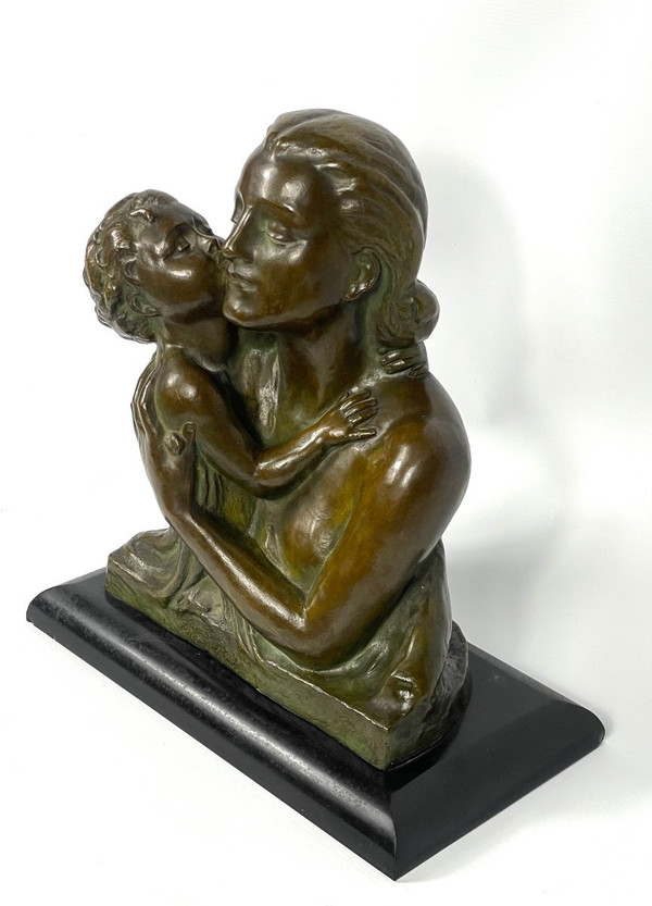 Art Deco sculpture "La Maternité" Ugo Cipriani