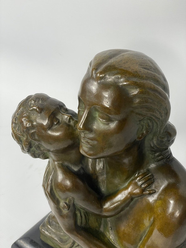 Art Deco sculpture "La Maternité" Ugo Cipriani