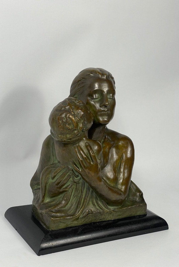 Art Deco sculpture "La Maternité" Ugo Cipriani