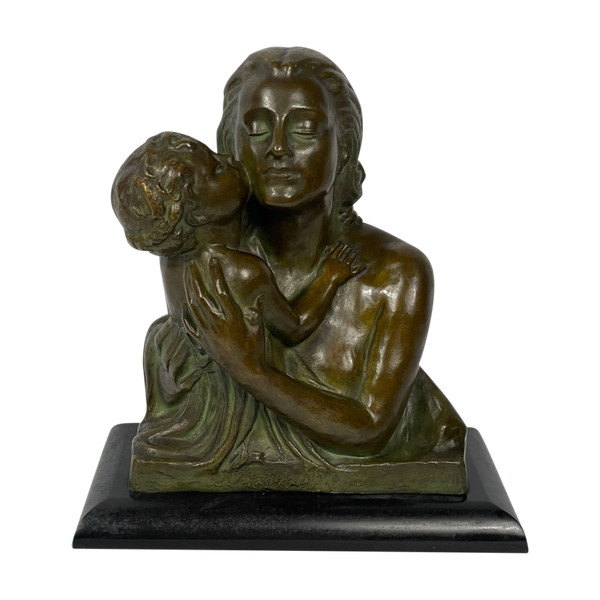 Art Deco sculpture "La Maternité" Ugo Cipriani
