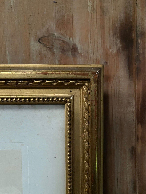 19th century engraving The Broken Thread Widal pinx G. de Montaut sc. gilded frame