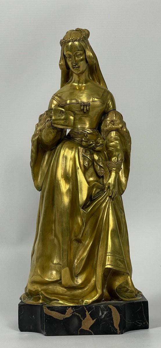  Elegante scultura rinascimentale in bronzo del XIX secolo