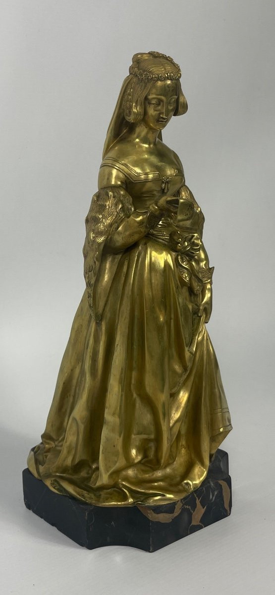  Elegante scultura rinascimentale in bronzo del XIX secolo