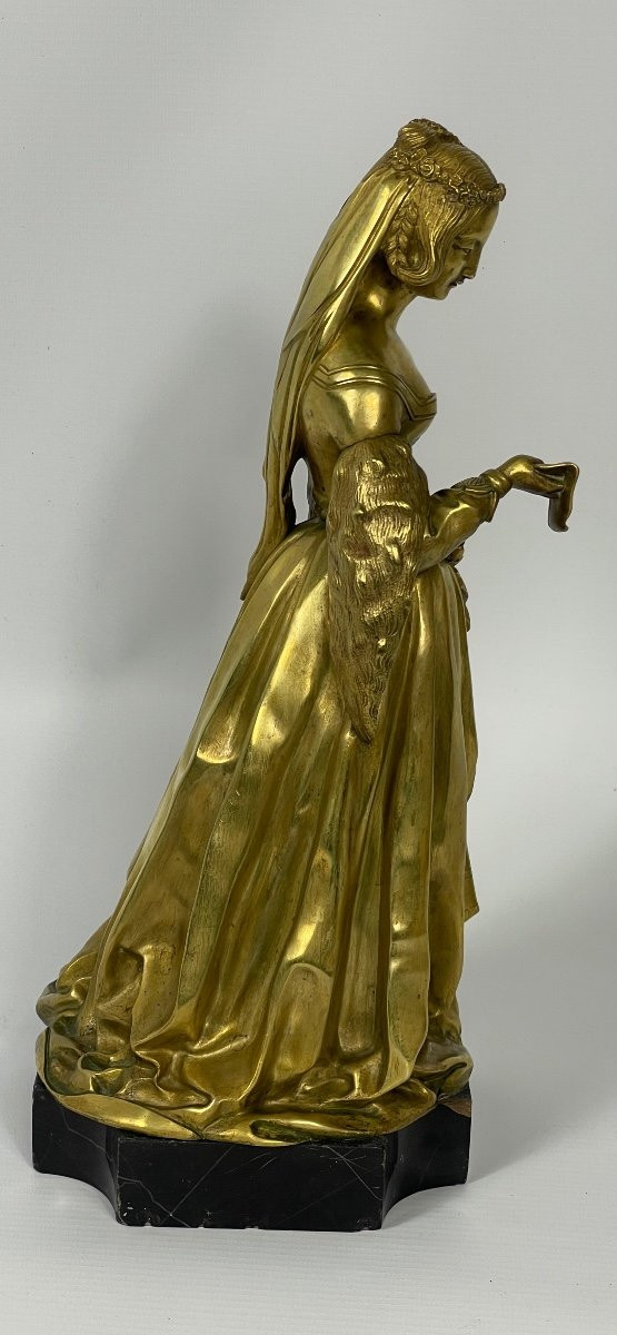  Elegante scultura rinascimentale in bronzo del XIX secolo