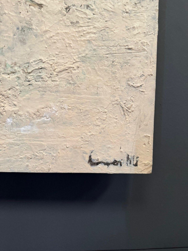 Oil on panel by Philippe Gentils 1999 Le Loch modern composition