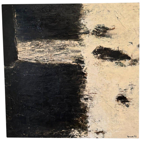 Oil on panel by Philippe Gentils 1999 Le Loch modern composition