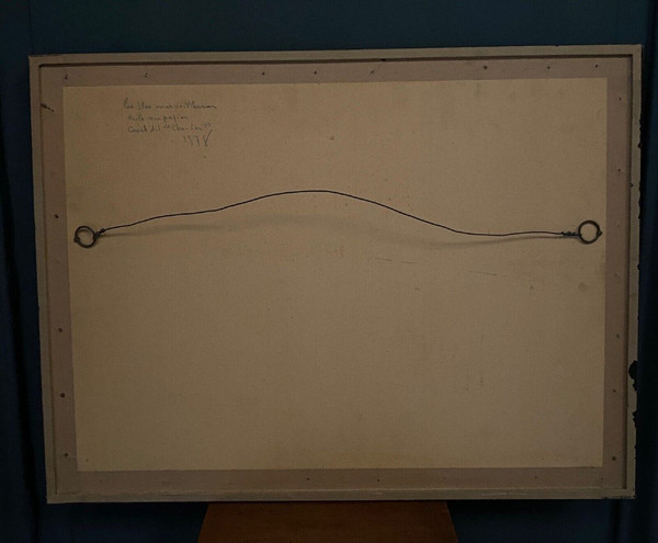 Surrealistische Zeichnung Nicole Cha-Lou (Sagte Couet) 1978 Die Merveilleuses-Inseln